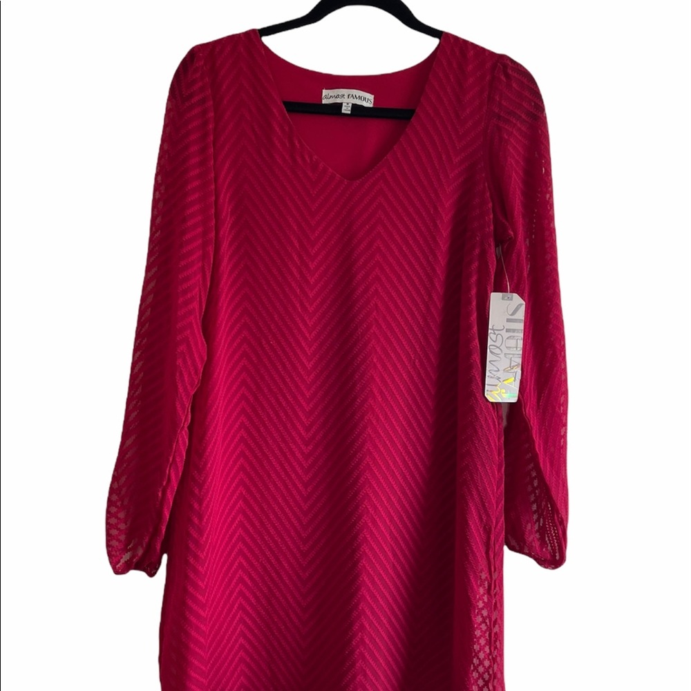 Almost Famous Red Lace Overlay Dress